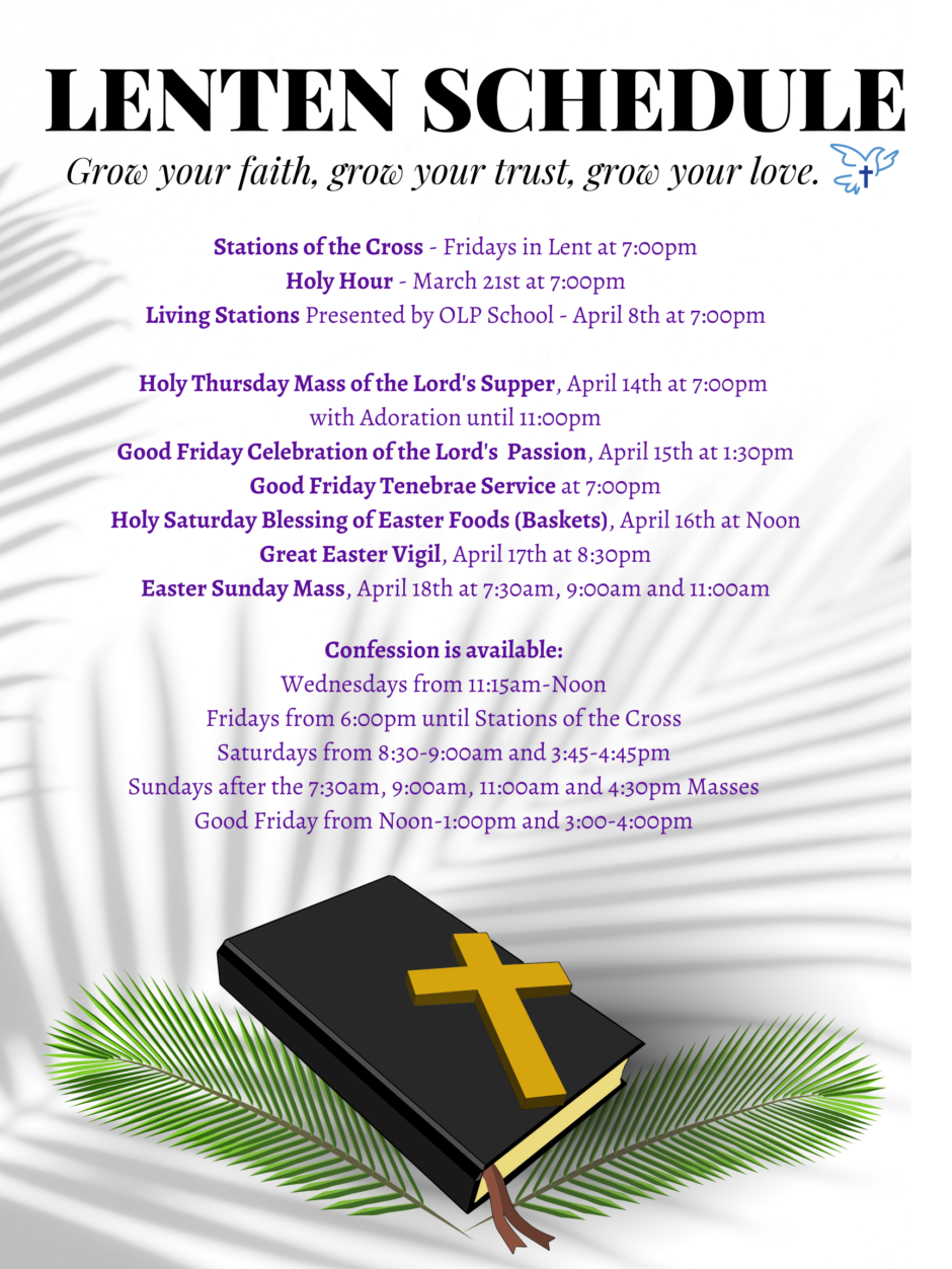 Lenten Schedule 1