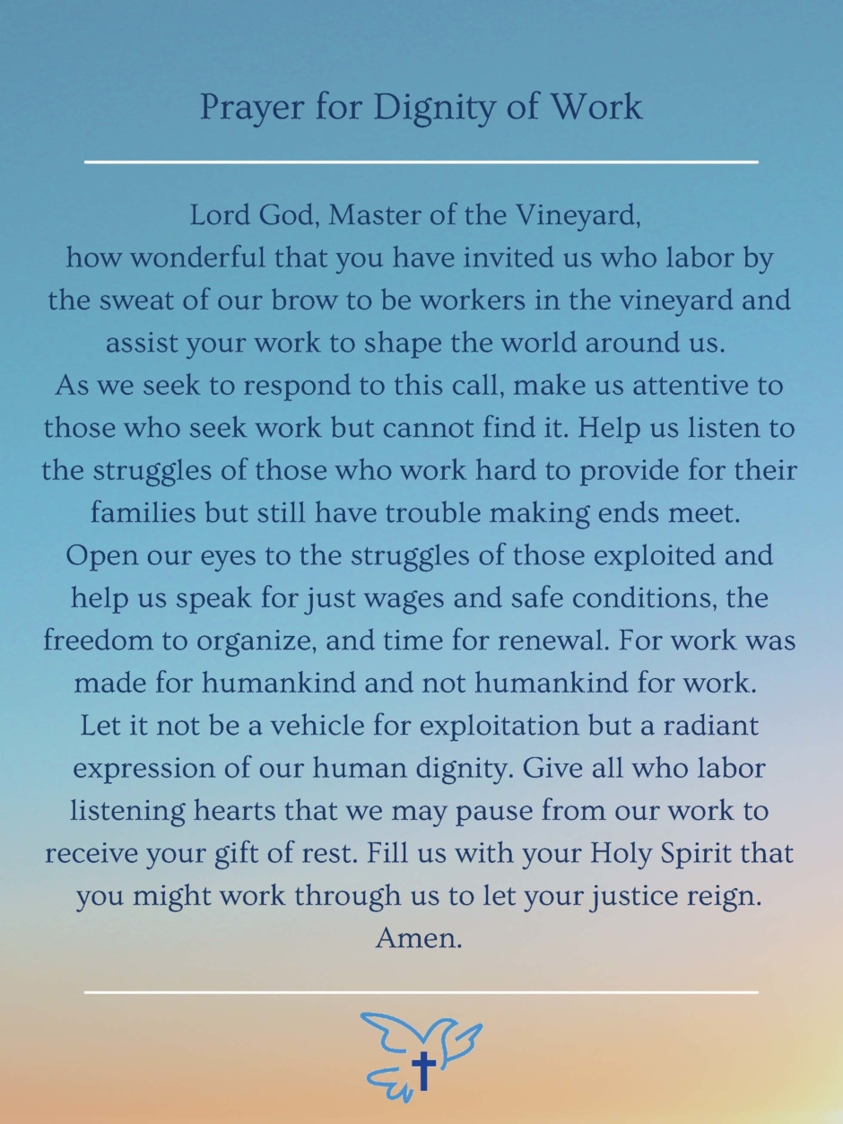 Prayer for Dignity of Work