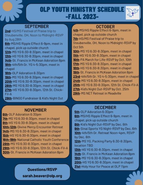 Correct 2023 Fall Schedule