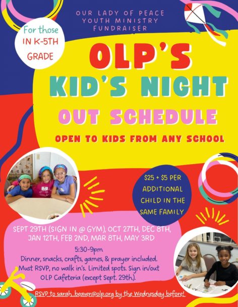 Kids Night Out Schedule 2023 2024