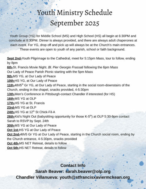 Most updated september schedule 2025