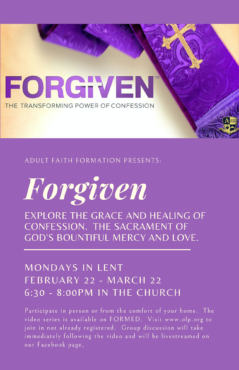 Forgiven Adult Faith Formation Flyer