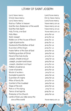 Litany of Saint Joseph